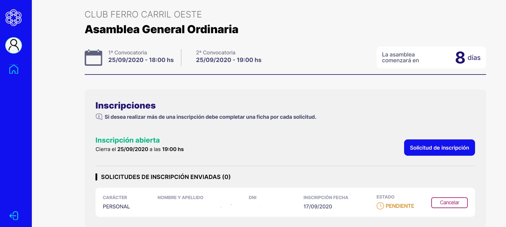 Pasos para inscribirse en la Asamblea Virtual en Ferro - Paso 12 Pasos para inscribirse en la Asamblea Virtual en Ferro - Paso 12